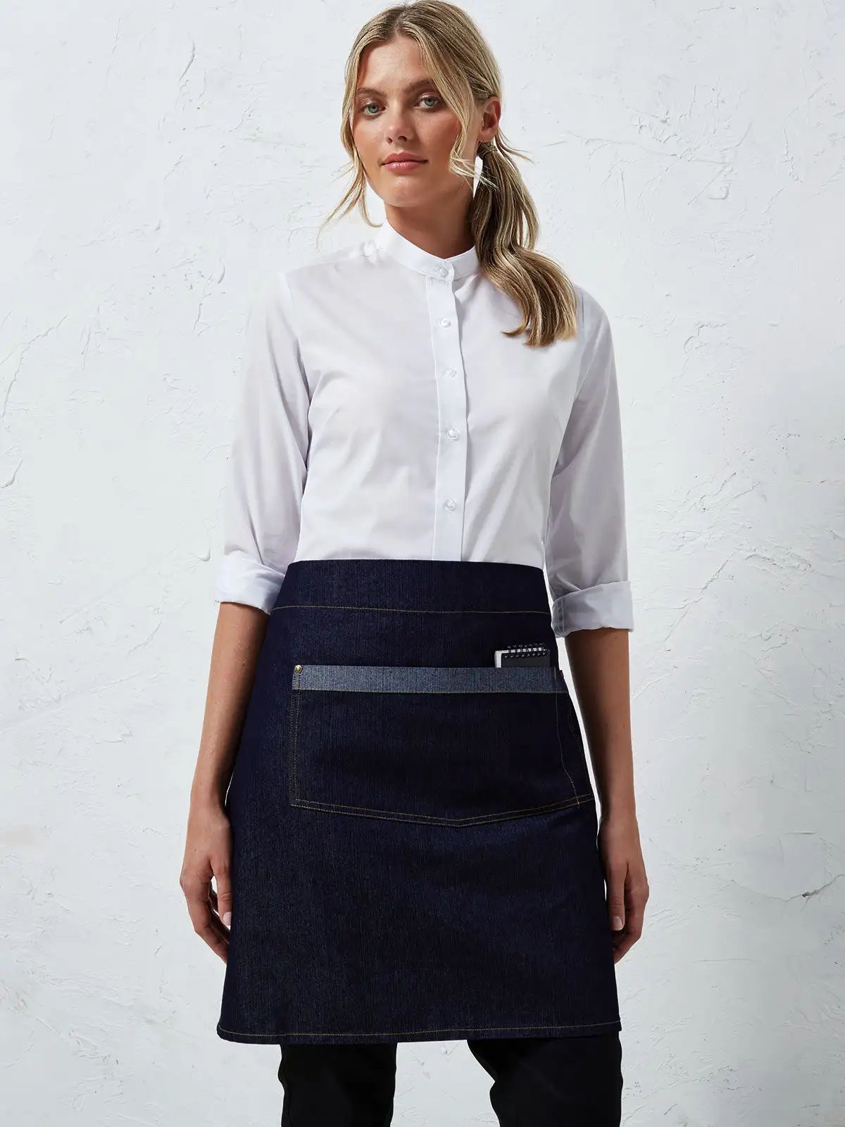 Domain Contrast Denim Waist Apron - Premier