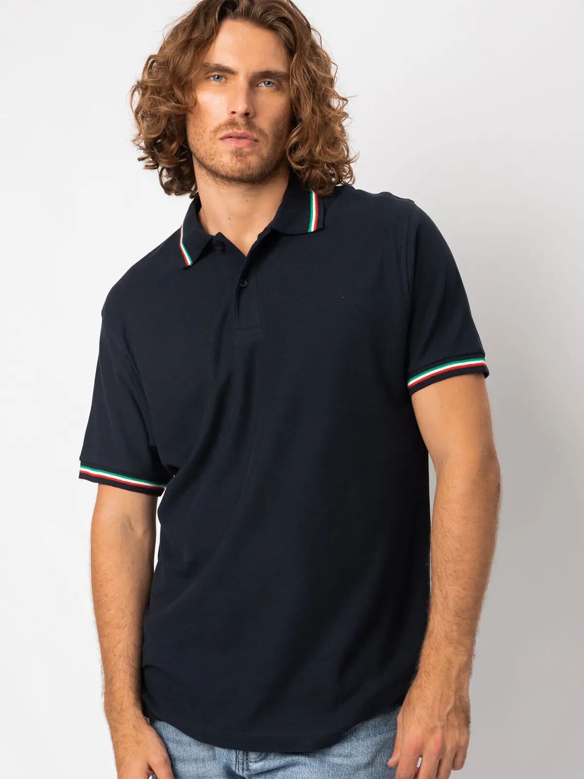 Polo tricolor Italy - Black Spider