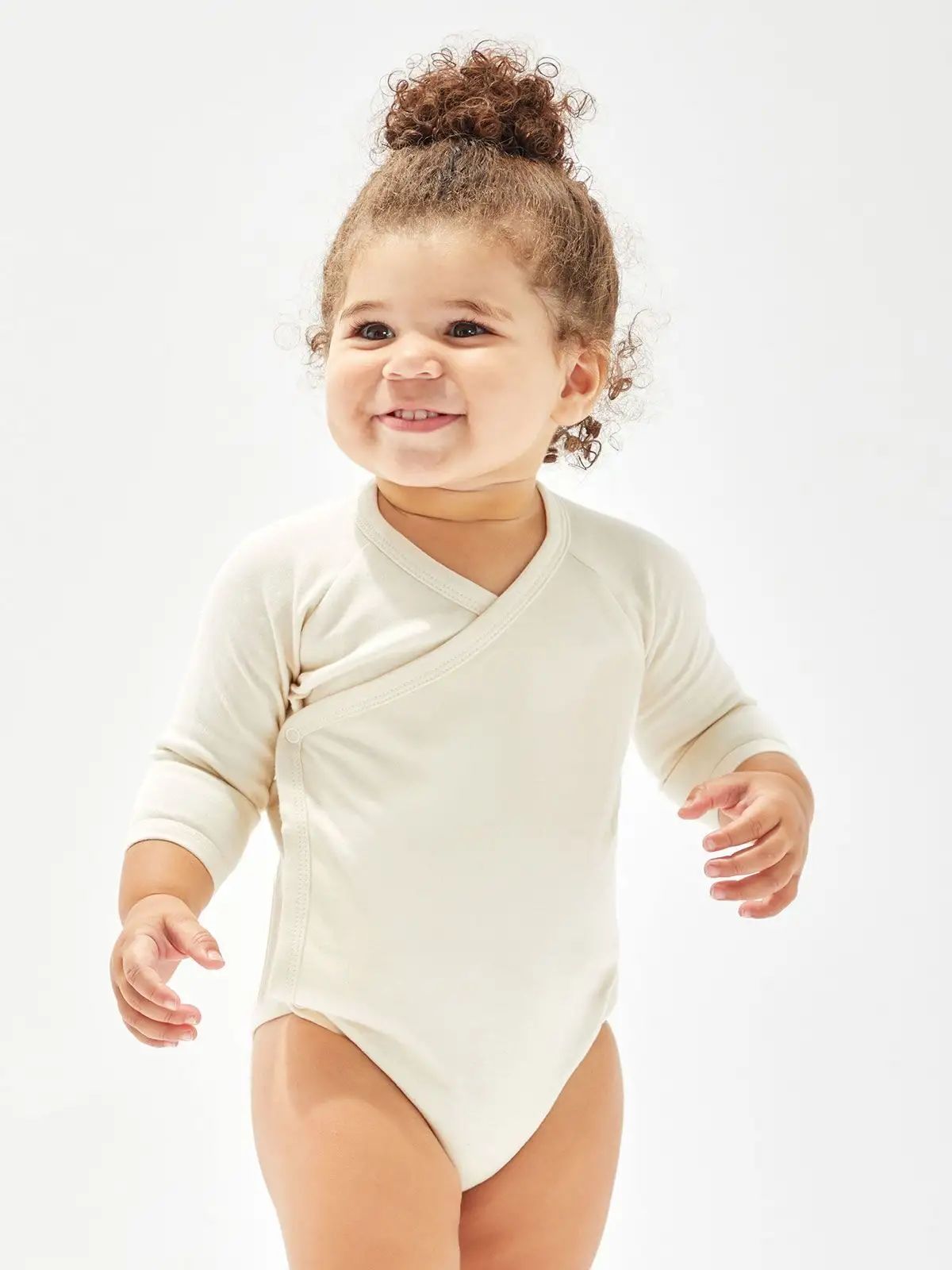 Baby Long Sleeve Kimono Bodysuit - Babybugz