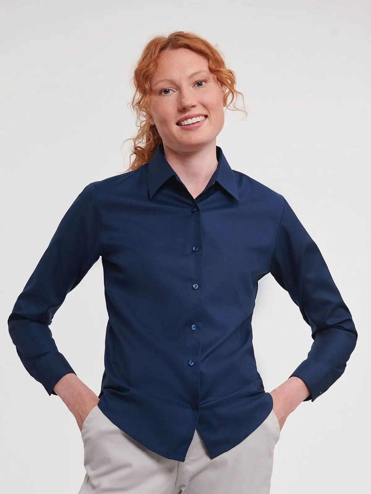 Ladies' Long Sleeve Easy Care Oxford Shirt - Russell