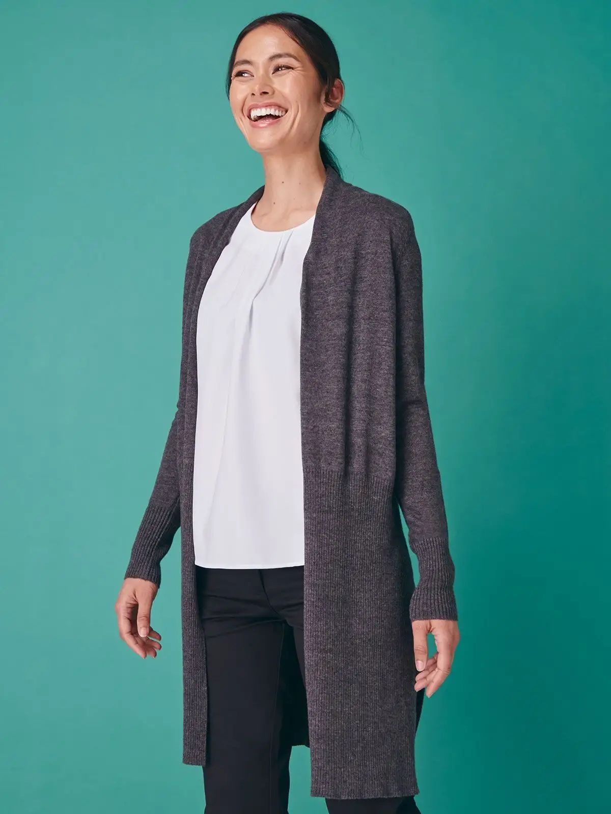 Ladies' Longline Open Cardigan - Henbury