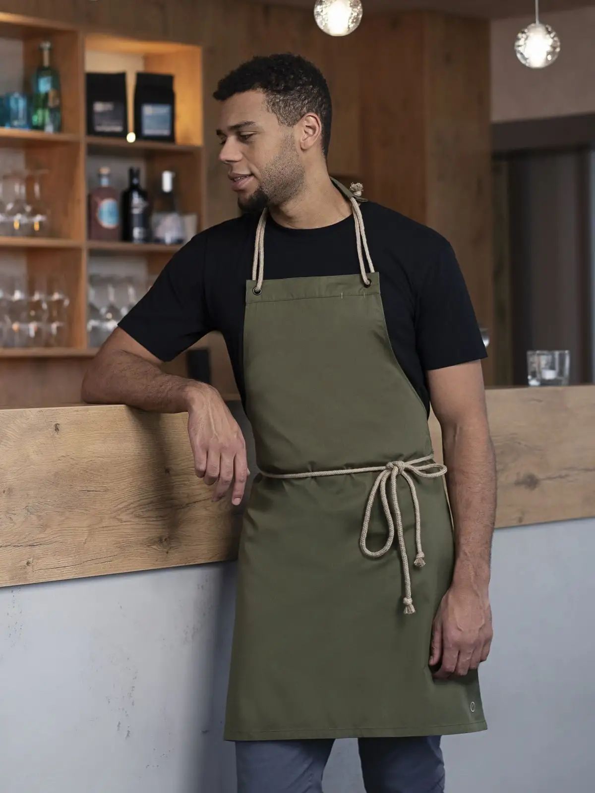 Bib Apron with cords 70 x 85 cm - Karlowsky