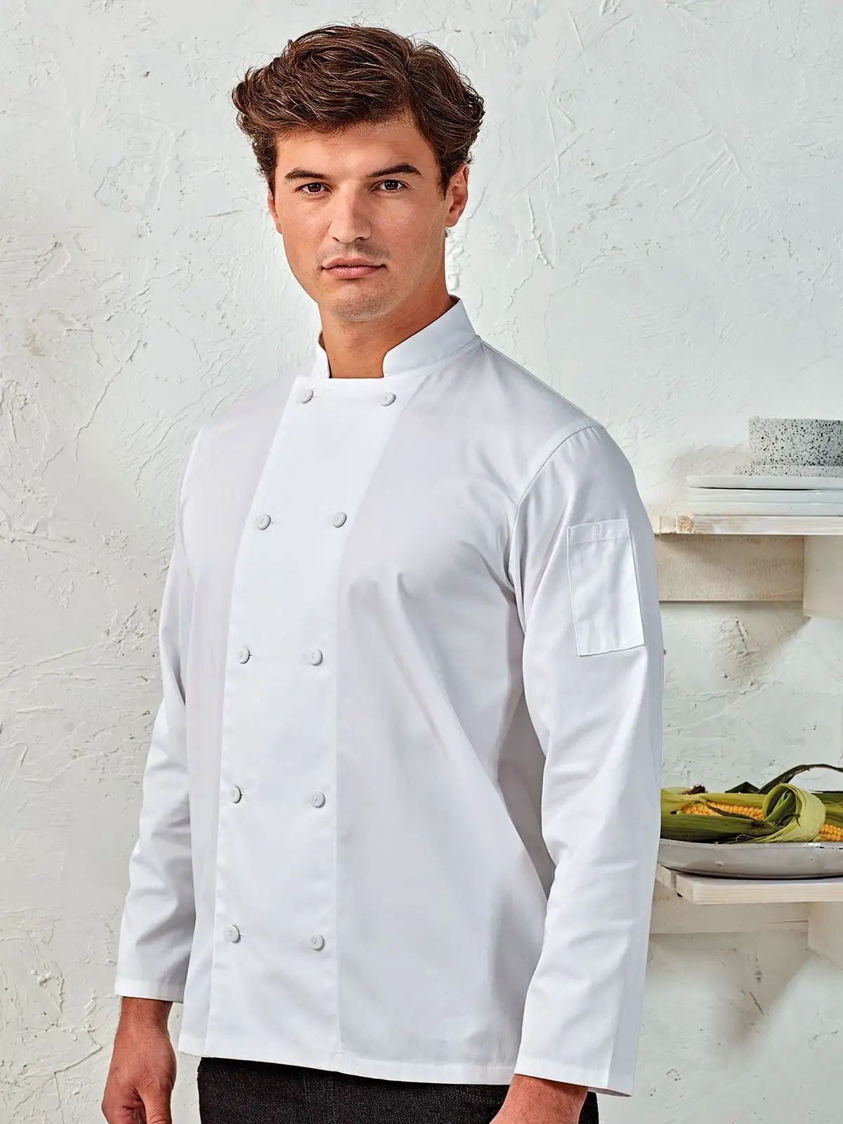 Chef's LS Coolchecker Jacket With Mesh Back Panel ack Panel - Premier