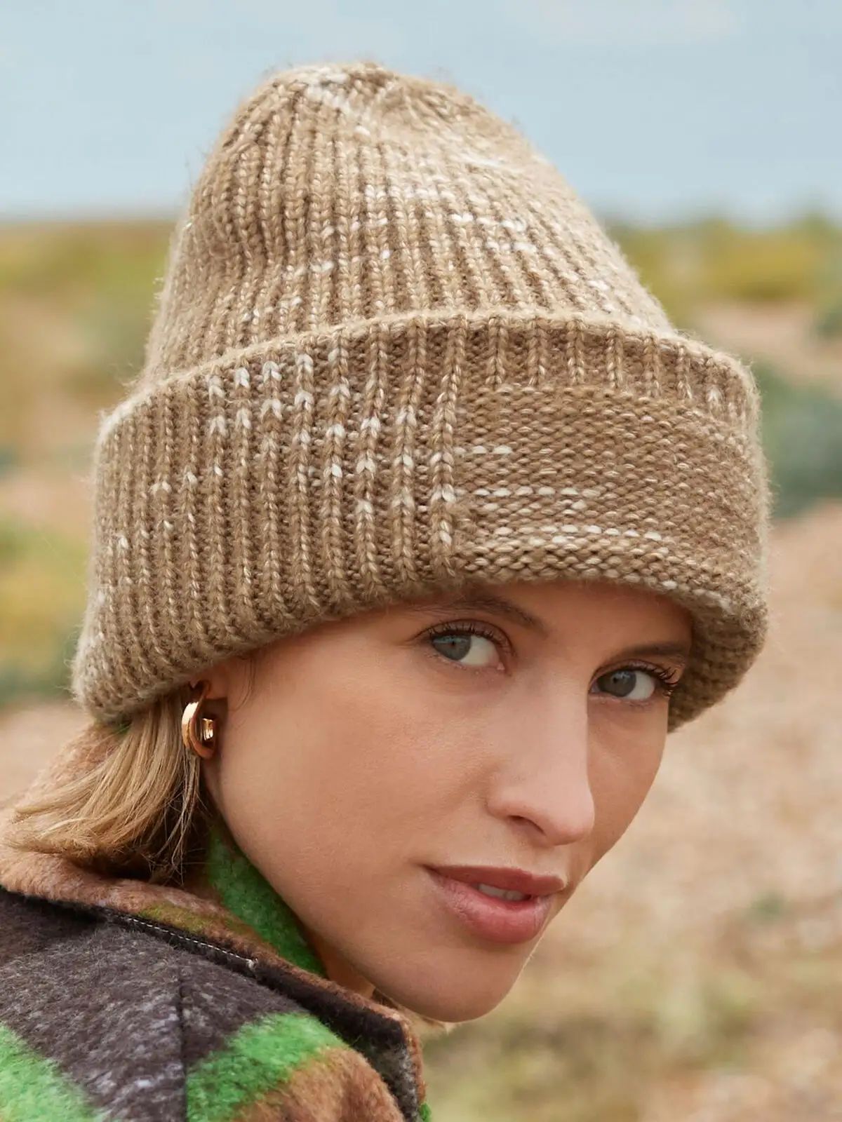 Chunky Knitted Patch Beanie - Beechfield