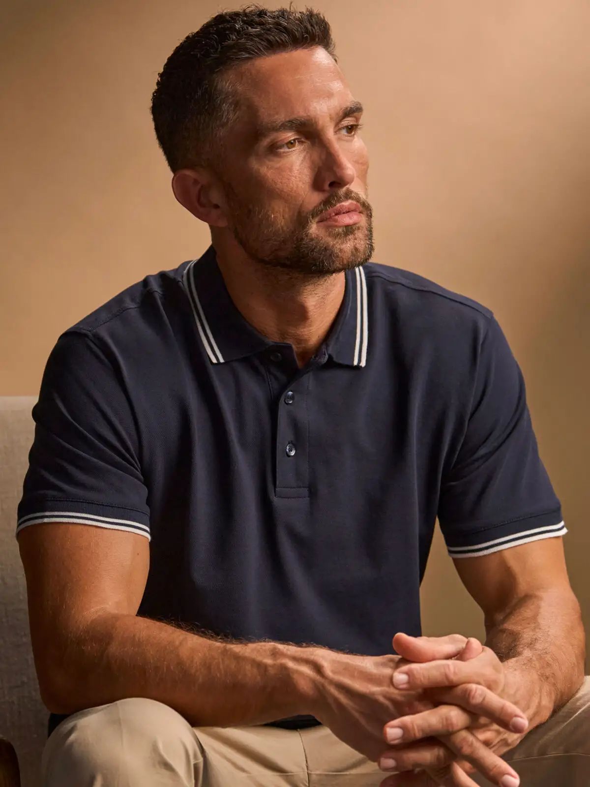 Luxury Stripe Stretch Polo - Tee Jays