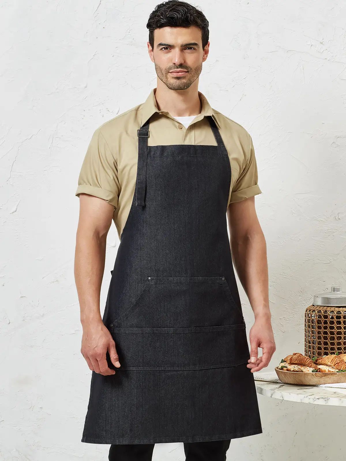 Jeans Stitch Denim Bib Apron - Premier
